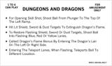 DUNGEONS & DRAGONS (Bally) Score Cards