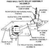 Free ball gate hub and pin