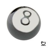 Steel Pinballs-Ball 1-1/16" Black Eight ball - each
