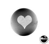 Back Alley Creations-Ball 1-1/16 inch Black Heart/Diamond