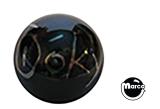 Back Alley Creations-Ball 1-1/16 inch black Ooky ball - each