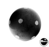 Steel Pinballs-Ball 1-1/16 inch black Polka Dot ball - each
