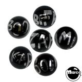 Steel Pinballs-Balls 1-1/16 inch black - Superhero 6 Pack