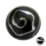 Back Alley Creations-Ball 1-1/16" Black Swirl - each