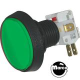 Cabinet Switches-Pushbutton 1-1/2 inch round green illuminated