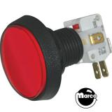 Cabinet Switches-Pushbutton 1-1/2 inch round red illuminated