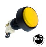 Cabinet Switches-Pushbutton 1-1/2 inch round yellow illuminated