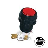 Cabinet Switches-Pushbutton 1 inch round red