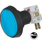 Cabinet Switches-Pushbutton 2 inch blue round