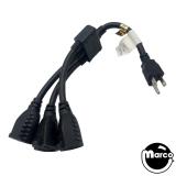 -AC Power Cord - 3 receptacle splitter