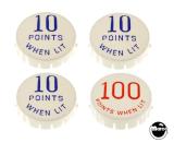 COLLEGE QUEENS (Gottlieb) Pop bumper cap set (4)