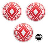 Stickers & Decals-DIAMOND LADY (Gottlieb) Pop bumper cap set (3)