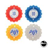 Pop Bumper Caps-ROYAL FLASH (Chicago Coin) Pop bumper cap set (4)