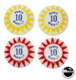 Pop Bumper Caps-SING ALONG (Gottlieb) Pop bumper cap set (4)