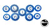 SLICK CHICK (Gottlieb) Pop bumper cap set (9)