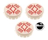 SUPER SOCCER (Gottlieb) Pop bumper cap set (3)