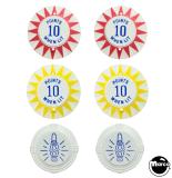 SUBWAY (Gottlieb) Pop bumper cap set (6)