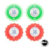 TROPIC ISLE (Gottlieb) Pop bumper cap set (4)
