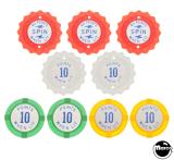 WORLD FAIR (Gottlieb 1964) Pop bumper cap set (9)