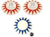 -GUN SMOKE (Chicago Coin) Pop bumper cap set (3)