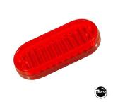 Lamp Covers / Domes / Inserts-Playfield insert 1-1/2" oval Red tran
