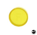 Lamp Covers / Domes / Inserts-Playfield insert 1" round Yellow trans