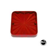 Lamp Covers / Domes / Inserts-Playfield insert 1 inch square red starburst