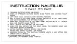 Score / Instruction Cards-NAUTILUS (Zaccaria) Score card set (5)