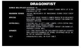DRAGONFIST (Stern) Score Card
