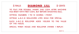 -DIAMOND LILL (Gottlieb) Score card