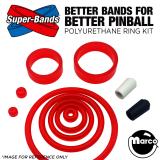 Rubber Kits - B-BEAT THE CLOCK (Bally) Polyurethane Ring Kit RED