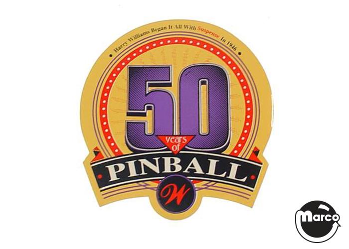 3125466 Williams "50 YEARS OF PINBALL">decal. Reference...