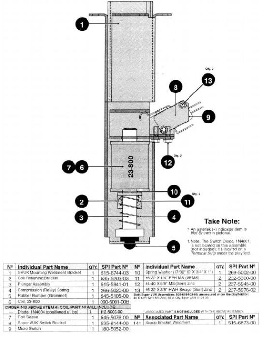 500618406 Vertical Up Kicker assembly Stern
