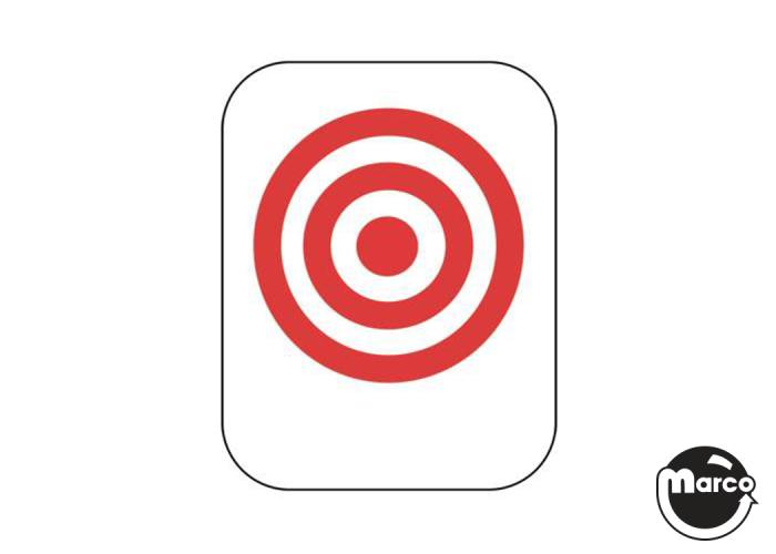 5140BR Red bullseye drop target vinyl peel & stick decal for many