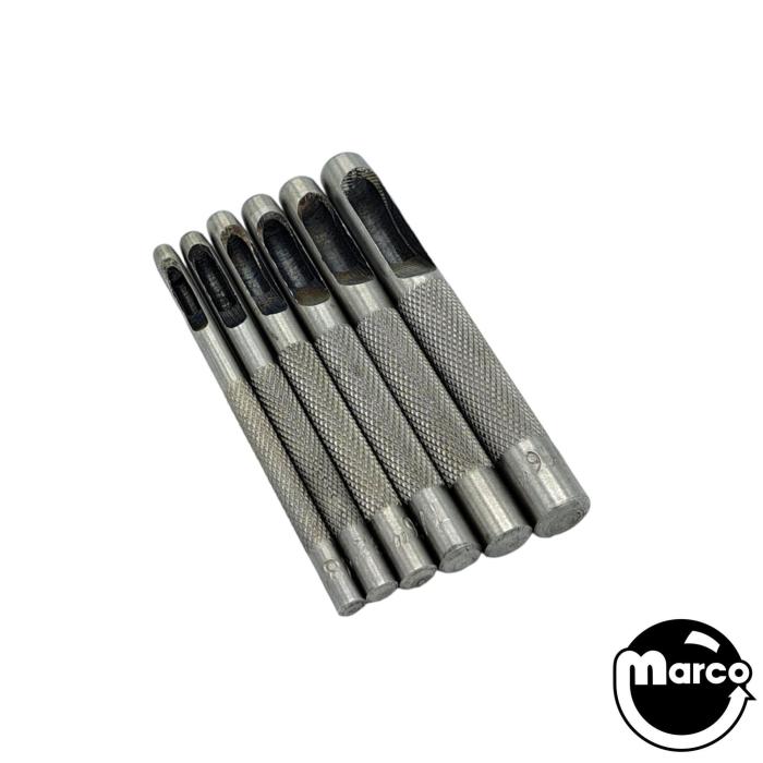 77HPS 6 piece set of Hollow Punches designed to punch holes in