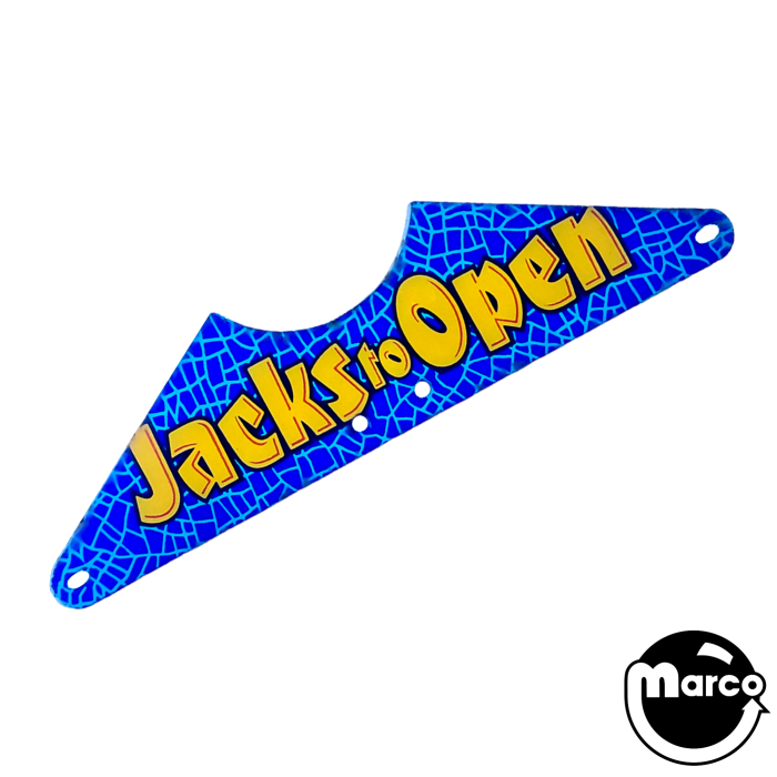 D23418CP New production playfield center plastic for Gottlieb JACKS TO OPEN pinball machine.